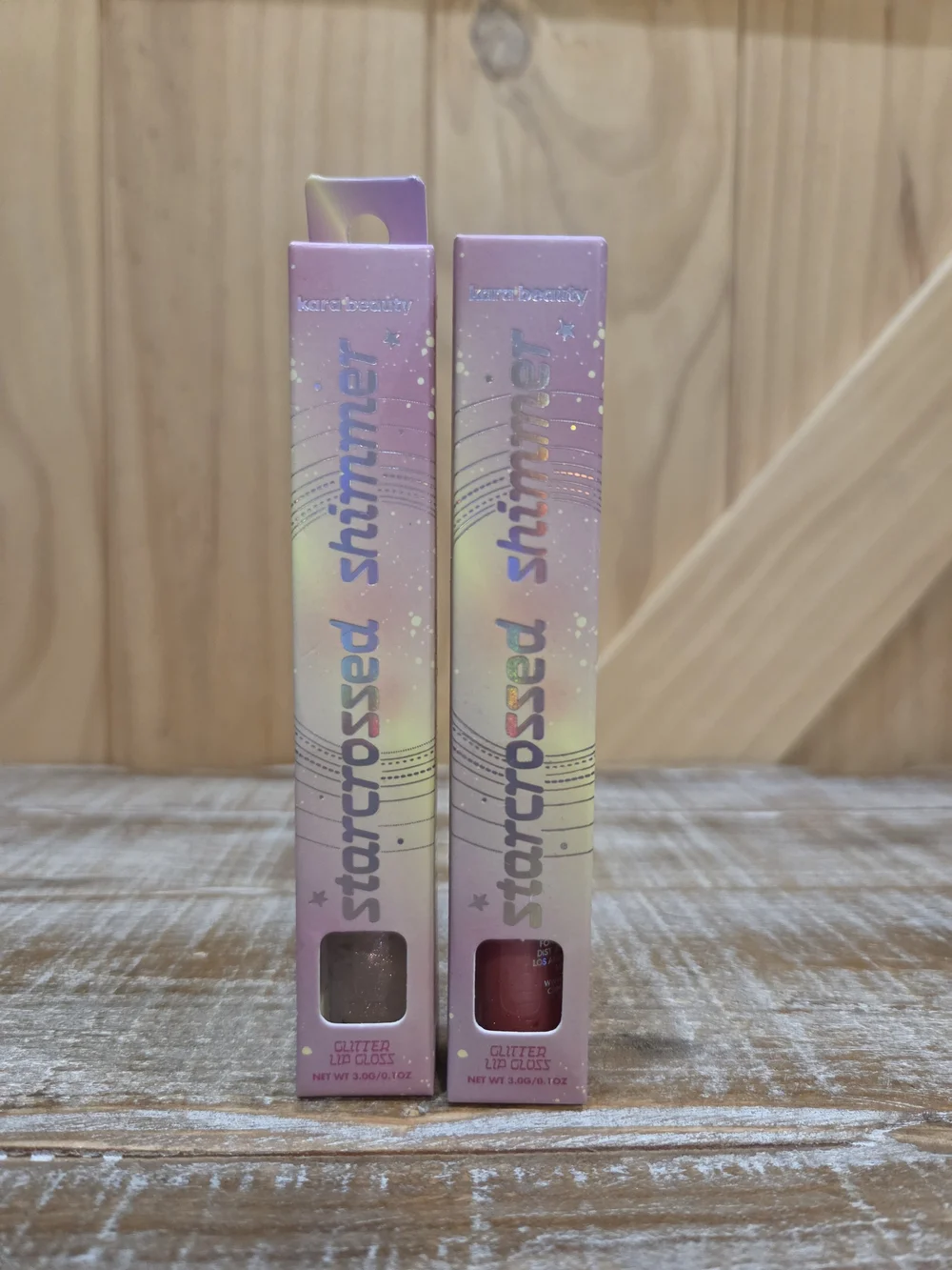 NIB | Set Of 2 Kara Beauty Starcrossed Shimmer Glitter Lip Gloss